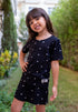 Girls summer pajama set Black Hearts t-shirt + Shorts
